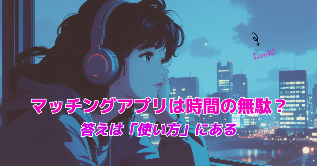 マッチングアプリは時間の無駄?答えは「使い方」にある